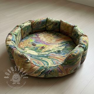 Kunstfell Peacock green digital print