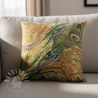 Kunstfell Peacock green digital print