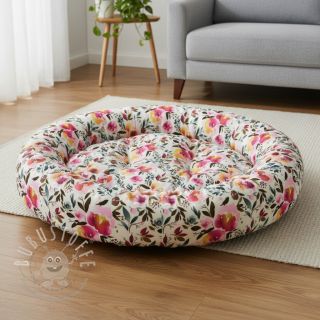 Kunstfell Flower multicolour