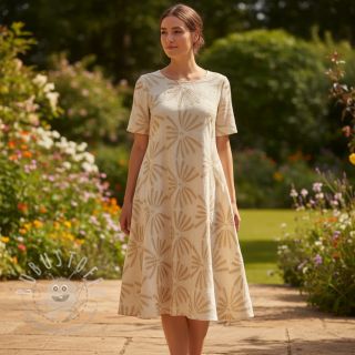 Viskosestoff leinen Desert flowers design A