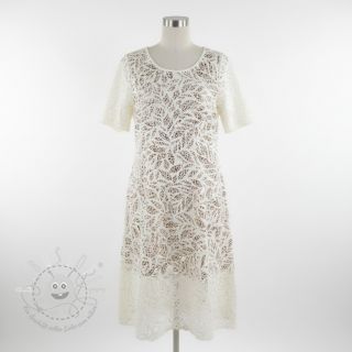 Viskosestoff leinen FOIL Leaves bronze