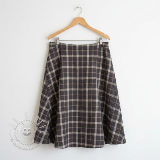 Viskosestoff leinen YARN DYED Block brown