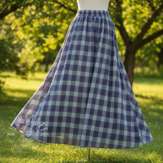 Viskosestoff leinen YARN DYED Square green