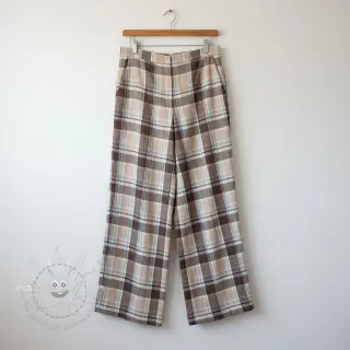 Viskosestoff leinen YARN DYED Checks taupe