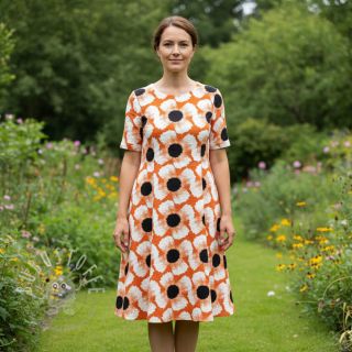 Viskosestoff leinen Waxflower design A digital print