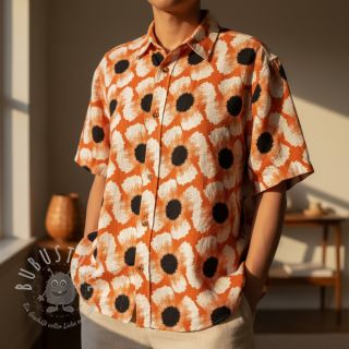 Viskosestoff leinen Waxflower design A digital print