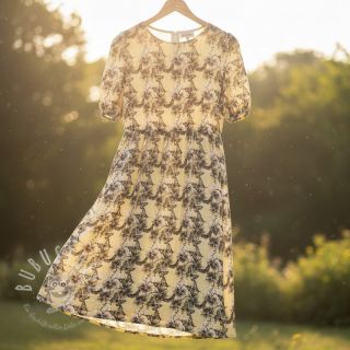 Viskosestoff leinen Hibiscus digital print