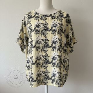 Viskosestoff leinen Hibiscus digital print