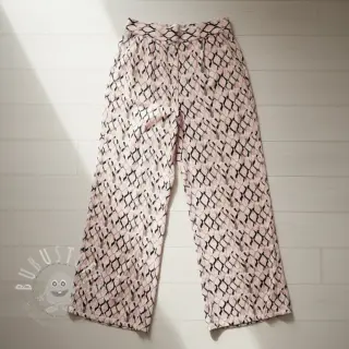 Viskosestoff leinen Ivy Diamonds design B digital print