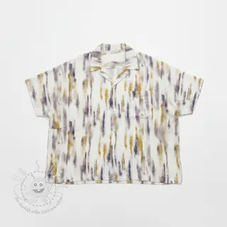 Viskosestoff leinen Natural Lin Lina green digital print