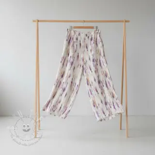 Viskosestoff leinen Natural Lin Lina purple digital print