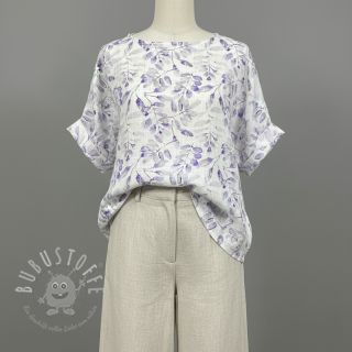 Viskosestoff leinen Natural Lin Lissy purple digital print