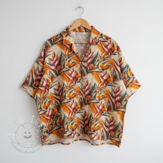 Viskosestoff leinen Marigold design A digital print