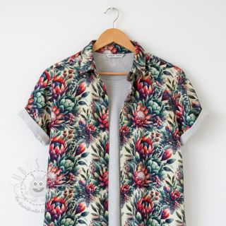 Viskosestoff leinen Azalea design D digital print