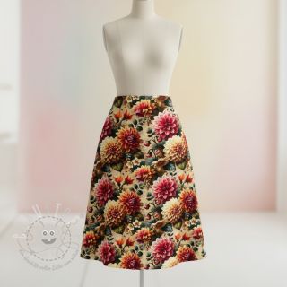 Viskosestoff leinen Rosalie design A digital print