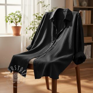 Viskosestoff leinen PREMIUM black