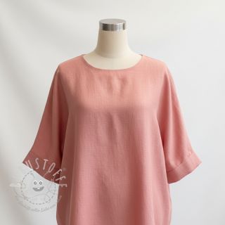 Viskosestoff leinen PREMIUM coral