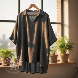 Viskosestoff leinen PREMIUM dark grey