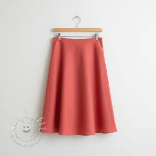 Viskosestoff leinen PREMIUM dark coral