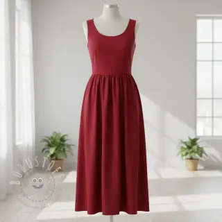 Viskosestoff leinen PREMIUM dark red