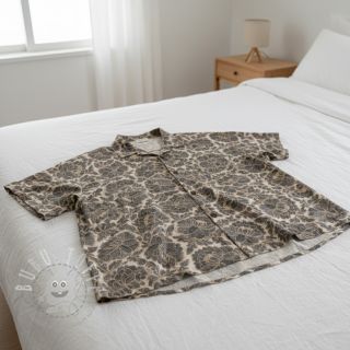 Viskosestoff leinen Lizzy flowy grey