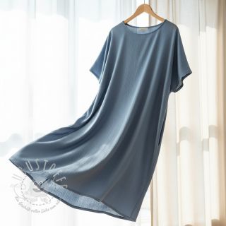 Viskosestoff leinen CRINCLE blue shadow