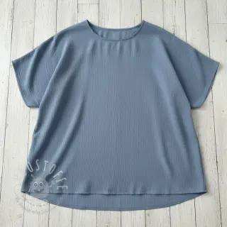 Viskosestoff leinen CRINCLE blue shadow