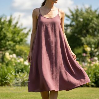 Viskosestoff leinen CRINCLE mulberry