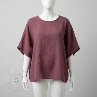 Viskosestoff leinen CRINCLE mulberry