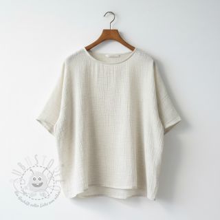 Viskosestoff leinen CRINCLE off white