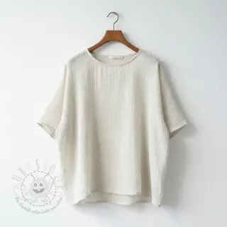 Viskosestoff leinen CRINCLE off white