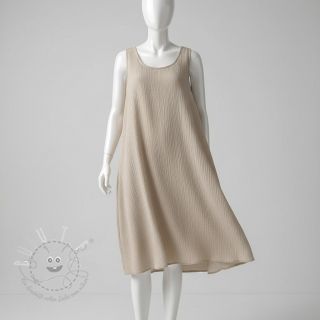 Viskosestoff leinen CRINCLE beige