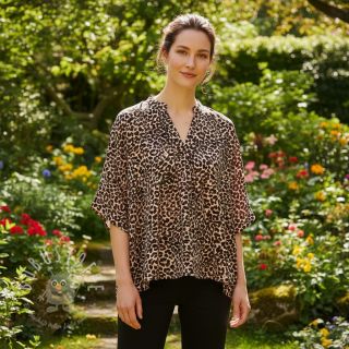 Viskosestoff SATIN Animal skin digital print