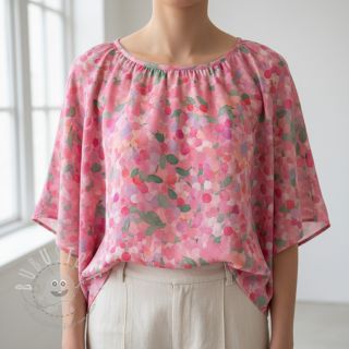 Viskosestoff SATIN Abstract digital print