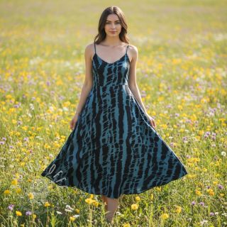 Viskosestoff RADIANCE Imagine blue digital print