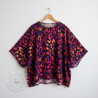 Viskosestoff RADIANCE Animal skin black digital print