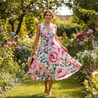 Viskosestoff RADIANCE Flower Zoya digital print