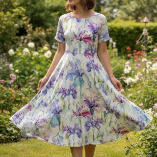 Viskosestoff RADIANCE Flower Tara digital print