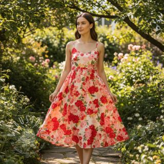 Viskosestoff RADIANCE Flower Galia digital print