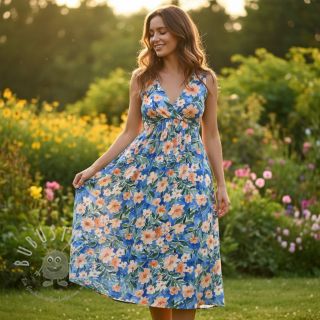 Viskosestoff RADIANCE Flower Jane digital print