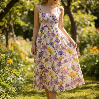 Viskosestoff RADIANCE Flower Inay digital print