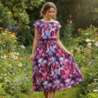 Viskosestoff RADIANCE Flower Bea digital print