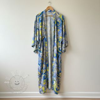 Viskosestoff RADIANCE Abstract paisley blue digital print