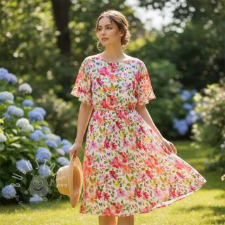 Viskosestoff RADIANCE Juana digital print