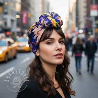 Viskosestoff RADIANCE Cornelia flowers purple digital print