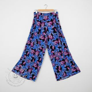 Viskosestoff RADIANCE Anabella leaves black digital print