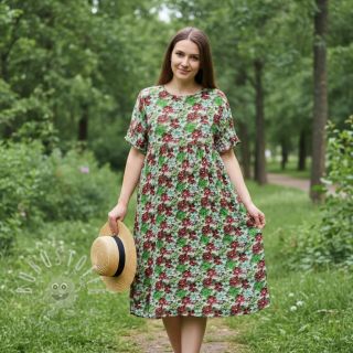 Viskosestoff RAYON POPLIN Knitted design E digital print