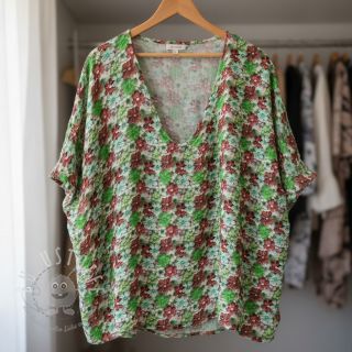 Viskosestoff RAYON POPLIN Knitted design E digital print