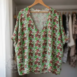 Viskosestoff RAYON POPLIN Knitted design E digital print