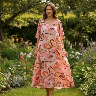 Viskosestoff STRETCH Somer design B digital print